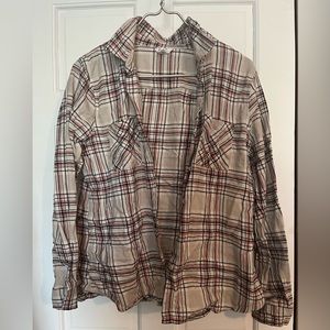 Cute pink lightweight soft flannel - size XL